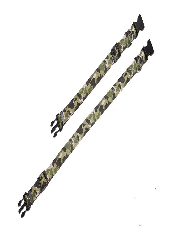 TAIDA Dog Collar, Nylon Camouflage Adjustable Collar, 1 Inch Wide, for Large Medium Dog (Green) - Image 3